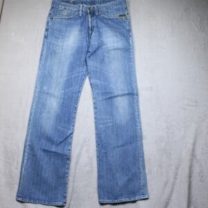 G-Star Raw Jeans Mens 32x34 Blue Tapered Fit Dark Wash Streetwear Denim Workwear